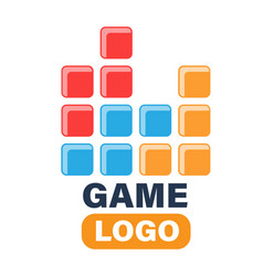 Game Logo Tetris Pixel Bricks Image