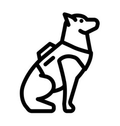 Police Dog Crime Line Icon