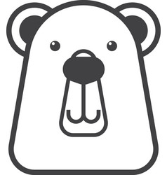 White Bear In Minimal Style