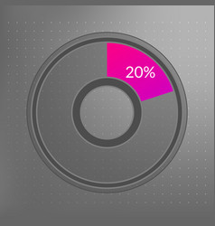 20 Percent Isolated Pie Chart Percentage