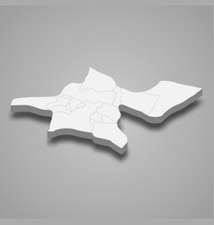 3d Isometric Map Tehran Is A Province Iran