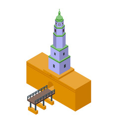 City Tower Icon Isometric Serbia Travel