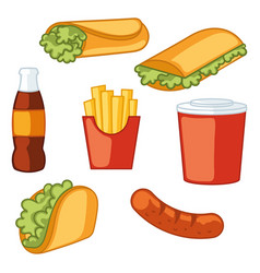 Fast Food Icon Pattern Restaurant Wallpaper