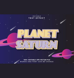 Planet Saturn Editable Text Effect 3d Emboss