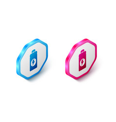 Isometric Fitness Shaker Icon Isolated On White