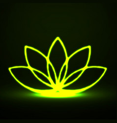 Neon Lotus Icon Logo Glowing Lotus Symbol