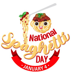 National Spaghetti Day Banner Design