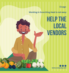 Banner Design Of Help The Local Vendors