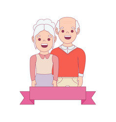 Old Couple Cartoon Older Person Day