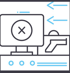 X-ray Machine Line Icon Outline Symbol