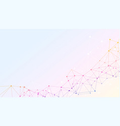 Colorful Triangle Shapes Banner In Technical Wire