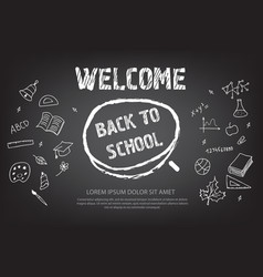 Welcome Back To School Lettering In Chalk Circle