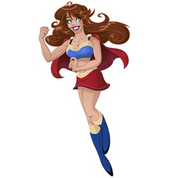 Woman Super Hero Shows Muscled Arm