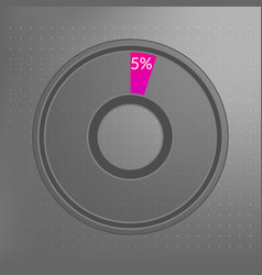 5 Percent Isolated Pie Chart Percentage