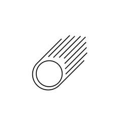 Falling Asteroid Outline Icon Linear Style Sign