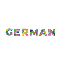 German Concept Retro Colorful Word Art