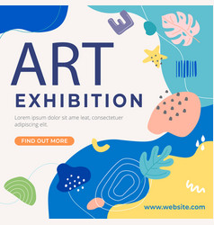 Hand Drawn Art Exhibition Posts