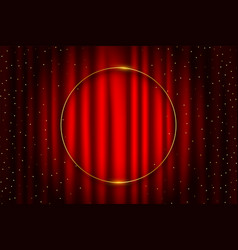 Red Stage Curtain For Theater With Shiny Particle