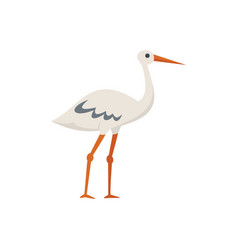 Baby Stork Icon Flat Japanese Bird