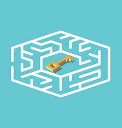 Isometric Maze Gold Key