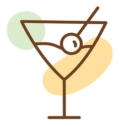 Alcoholic Martini Cocktail On A White Background