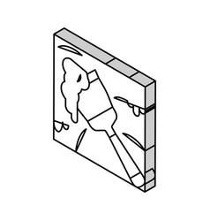 Cement Wall Plaster Isometric Icon