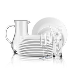 Clean Tableware Realistic Design Concept