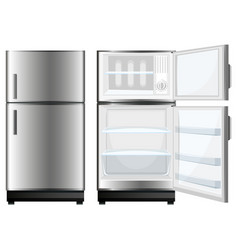 Empty Refrigerator With Opened Door