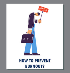 How To Prevent Burnout Card Or Banner Template