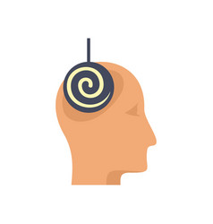 Hypnosis Treatment Icon Flat Isolated