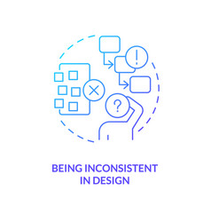 Inconsistency Blue Gradient Concept Icon