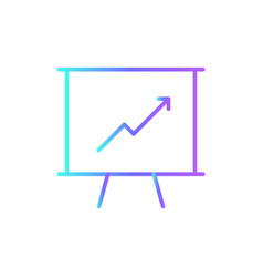 Presentation Data Analysis Icon With Blue Duotone