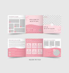 Spa Beauty Saloon Square Trifold Brochure