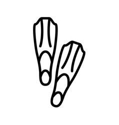 Swimming Fins Flippers Icon Diving Gear Pictogram