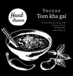 Tom Kha Gai Thai Food Chicken Coconut Soup Hand