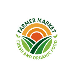 Farmer Market Badge Logo Template