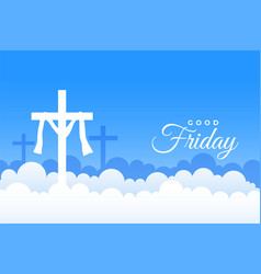 Good Friday Cross Over The Clouds Background