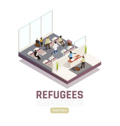 Refugees Asylum Center Isometric