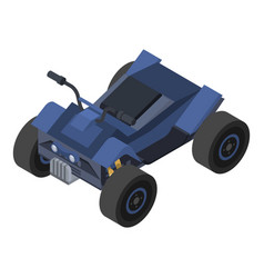 Blue Quad Bike Icon Isometric Style