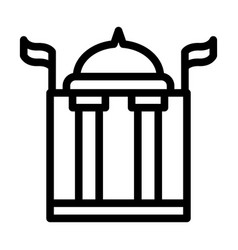 Government Building Thick Line Icon