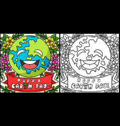 Happy Earth Day Coloring Page Colored