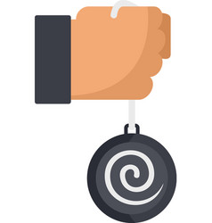 Mental Hypnosis Pendulum Icon Flat Isolated