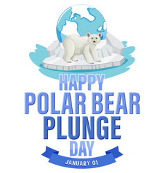 Polar Bear Plunge Day Banner Design