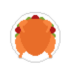 Roasted Turkey Pixel Art Pixelated Roast