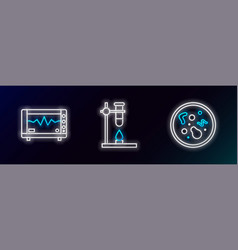 Set Line Bacteria Computer Monitor