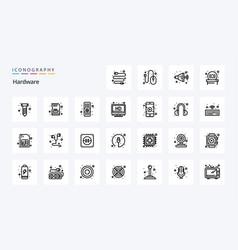 25 Hardware Line Icon Pack