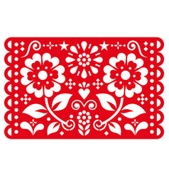 Floral Mexican Papel Picado Design