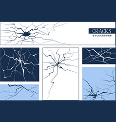 Ice Or Glass Crack Banners Set