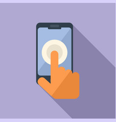 Phone Finger Touch Icon Flat Using App