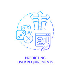 Predicting User Requirements Blue Gradient